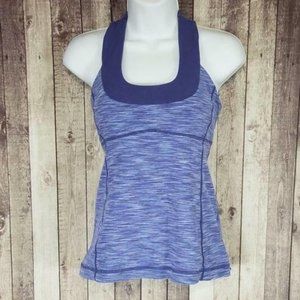 Lululemon Scoop Neck Yoga Athletic Tank Top in Royalty Space Dye Women's 6